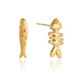 Stainless Steel Fish Stud Earrings