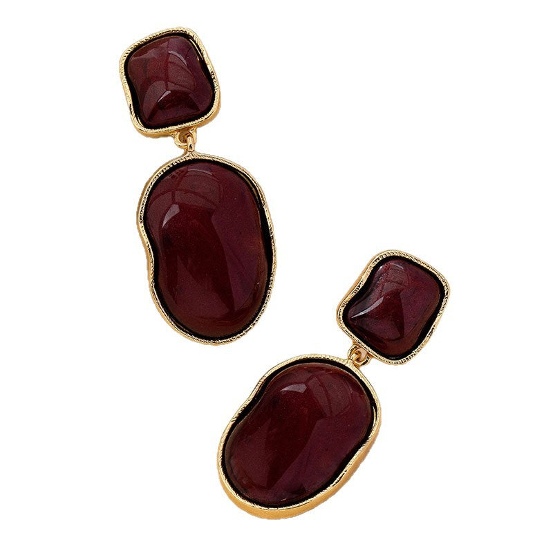 Geometric Resin Drop Earrings Collection