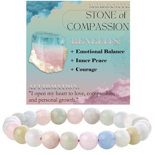 8mm Natural Stone Bead Bracelet White Turquoise