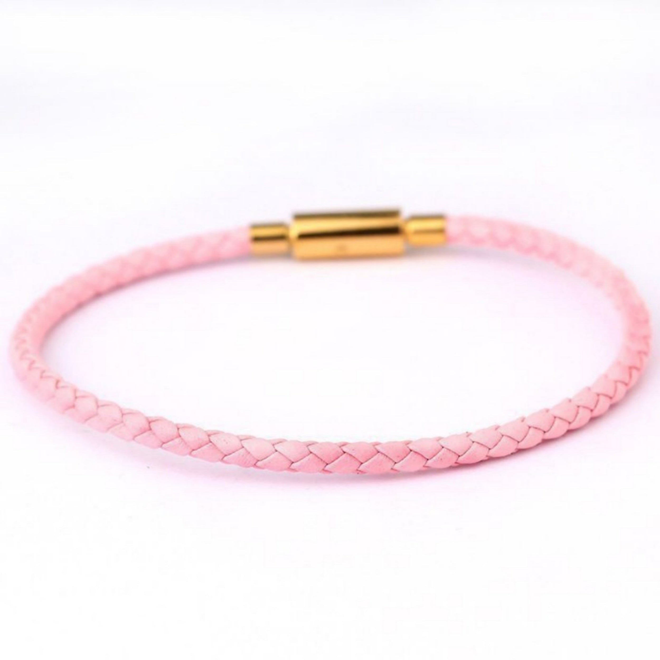 3.0mm Stainless Steel Leather Cord Bracelet With A Single Buckle And Wear-resistant Edging