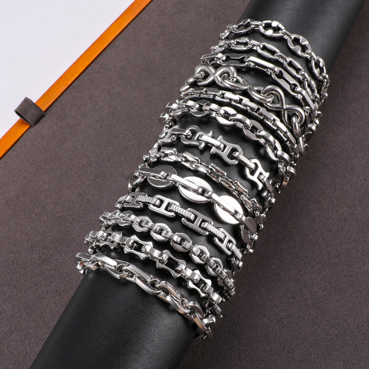 Hot Sale Men Cuban Link Bracelet, Bold Hip Hop Punk Titanium Steel Hand Jewelry