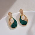 High-end Blue Water Drop Stud Earrings, Elegant French Hepburn Style Niche Jewelry