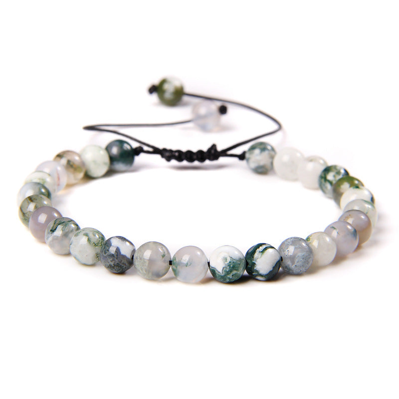 6mm Natural Stone Beads Womens Bracelet Yoga Energy Sports