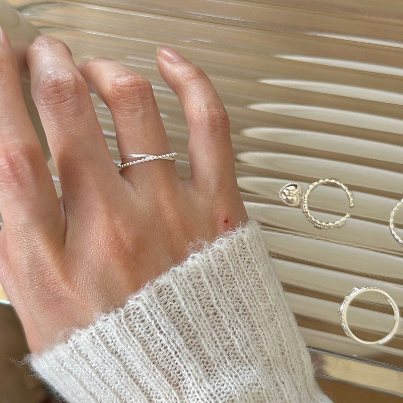 925 Sterling Silver Irregular Stackable Rings For Women, Minimalist INS Style, Non Tarnish & Versatile Band Rings
