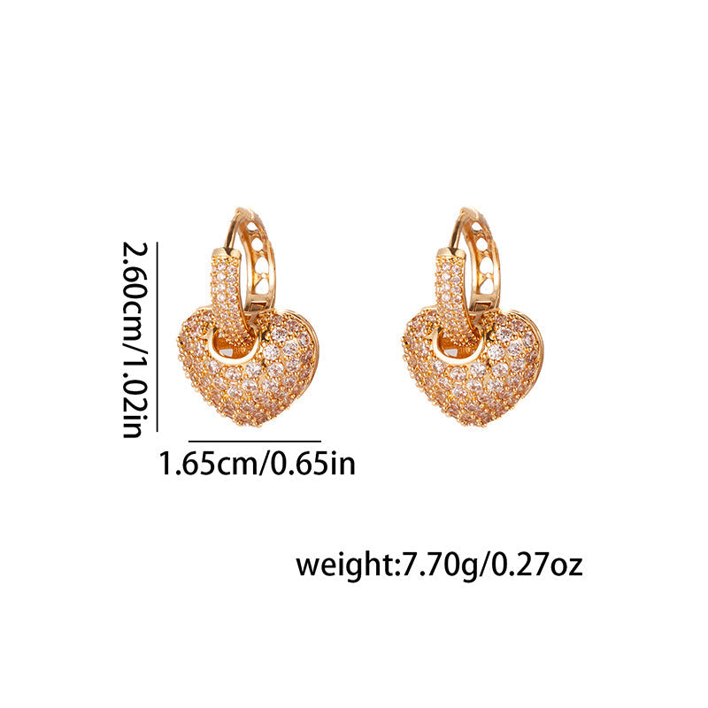 Womens Elegant Zircon Earrings Subtly Luxurious