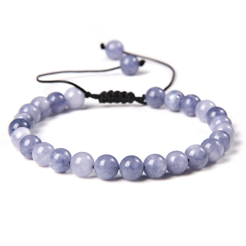 6mm Natural Stone Beads Womens Bracelet Yoga Energy Sports