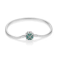 925-Silver-Plated Woven Heart Basic Bracelet Fashionable And Minimalist