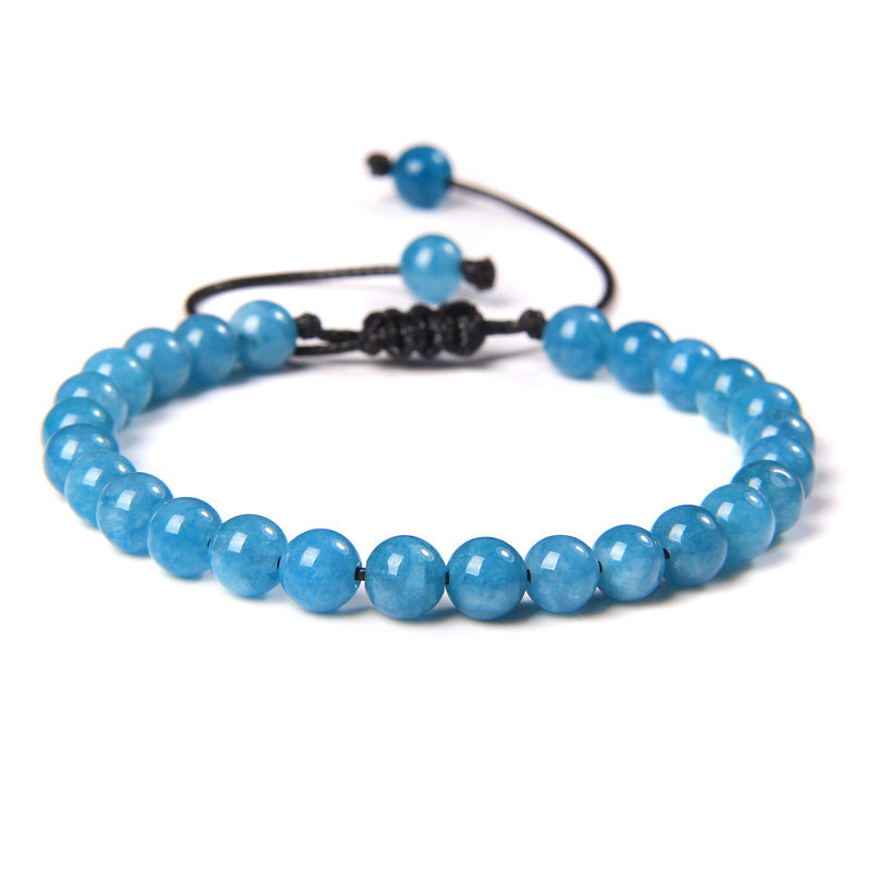 6mm Natural Stone Beads Womens Bracelet Yoga Energy Sports