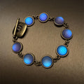 New European & American Vintage Blue Heavy-Duty Bracelet, Unique High-End Design, Elegant Stylish Versatile Women Jewelry