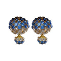 Silver Needle Diamond Round Earrings, Dual-Wear Front & Back, Korean Light Luxury Studs