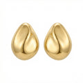 925 Sterling Silver Elegant Minimalist Teardrop Stud Earrings with High-Polished Lustrous Finish