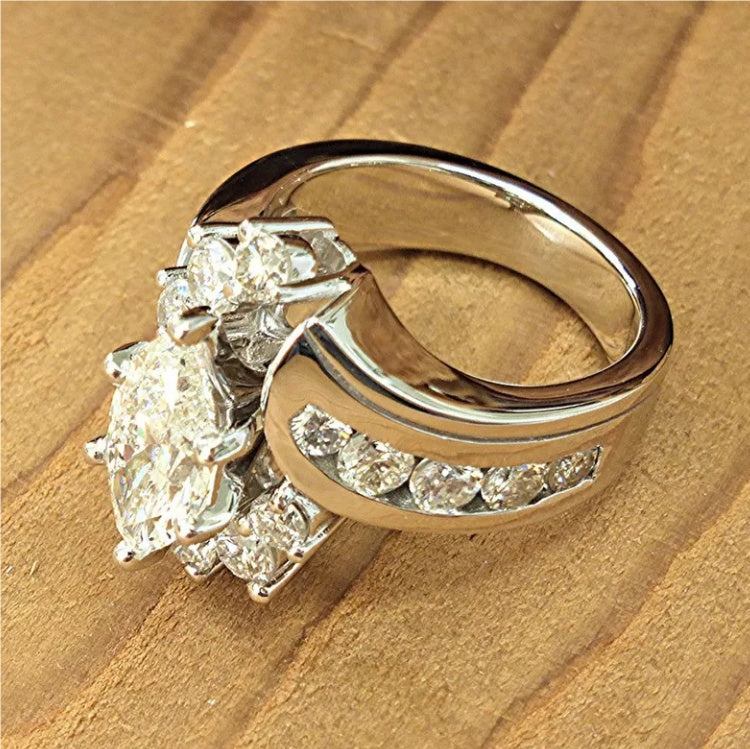 Horse Eye Shaped Zircon Ring For Women
