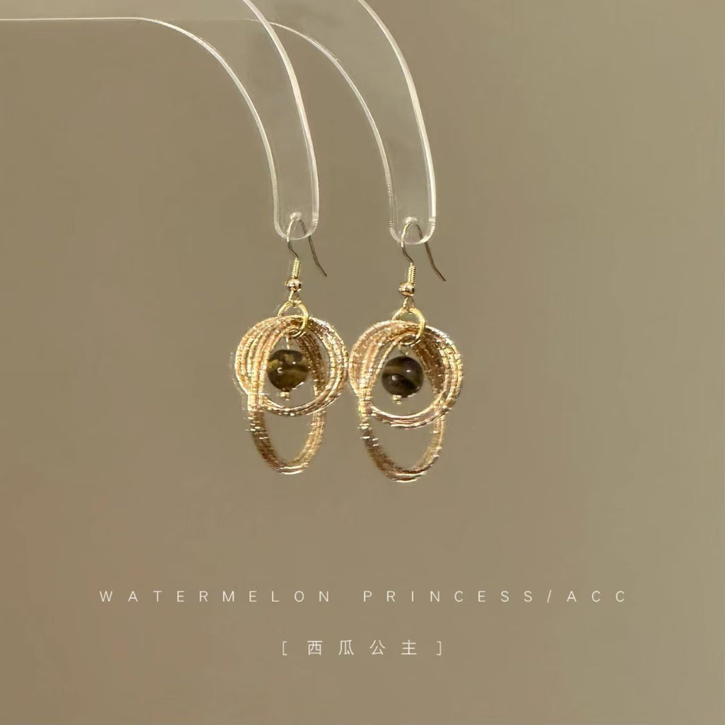 2026 Hot Sale Golden Tiger's Eye Earrings, Elegant & Unique Women's Jewelry