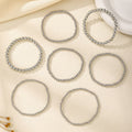 Multi-piece Set Minimalist And Versatile Heart Pendant Bracelet For Women Trendy Style