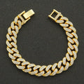 Full Diamond Cuban Chain Bracelet Personalized Street Dance Motorcycle Men