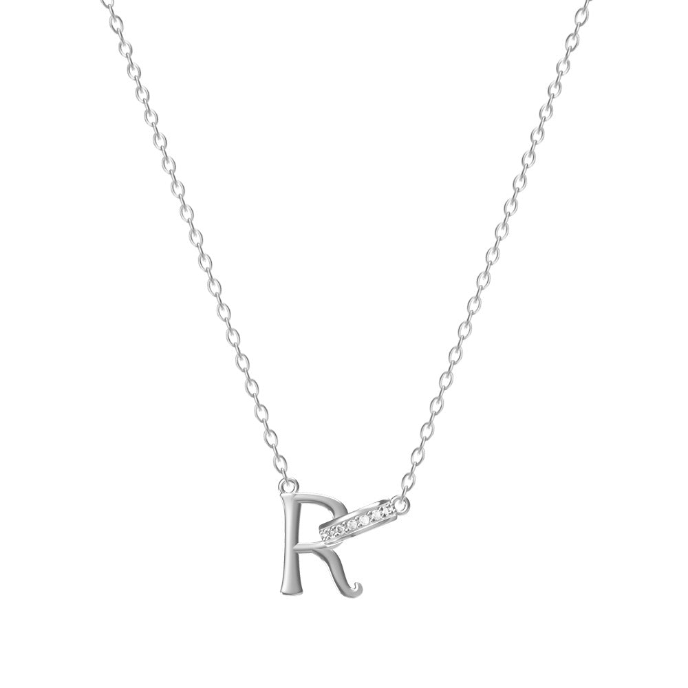 26-Letter Diamond-Embedded Unique Design Necklace For Women