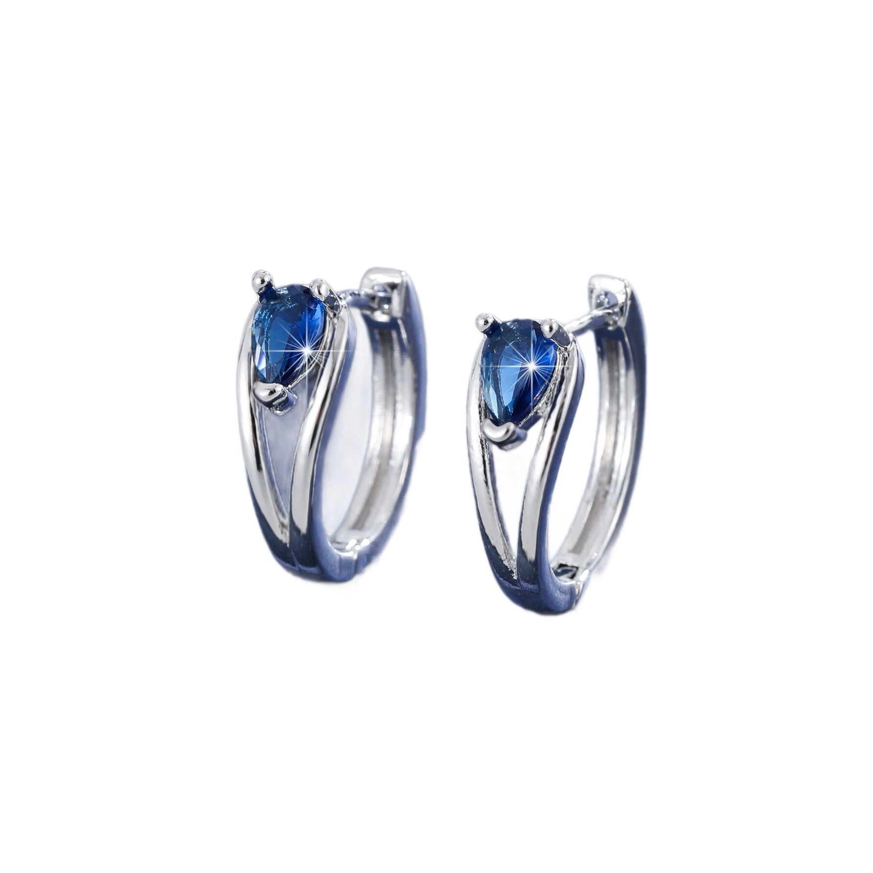Simple And Stylish Water-drop Double-twist Ear Clips For Women
