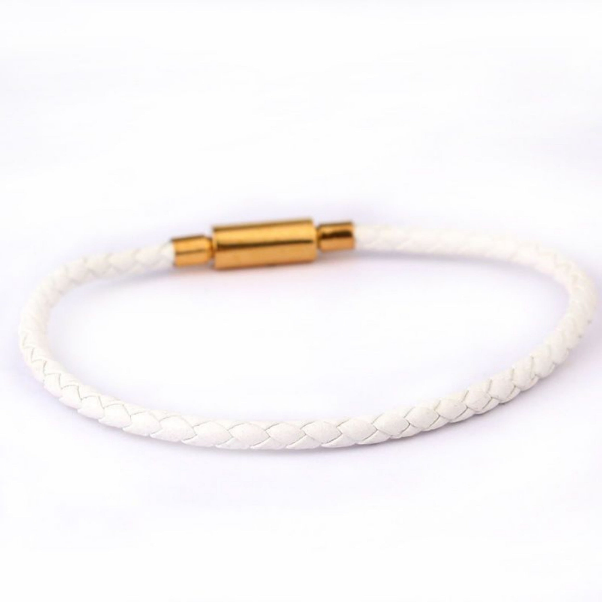 3.0mm Stainless Steel Leather Cord Bracelet With A Single Buckle And Wear-resistant Edging