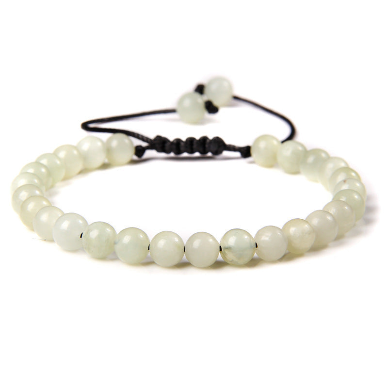 6mm Natural Stone Beads Womens Bracelet Yoga Energy Sports