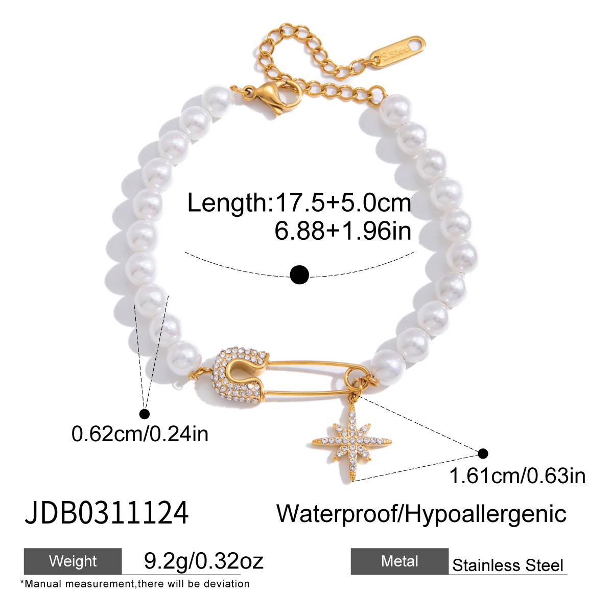 Pearl Star Stainless Steel Bracelet Collection