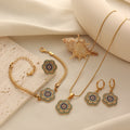 Turkish Evil Eye Flower Jewelry Set
