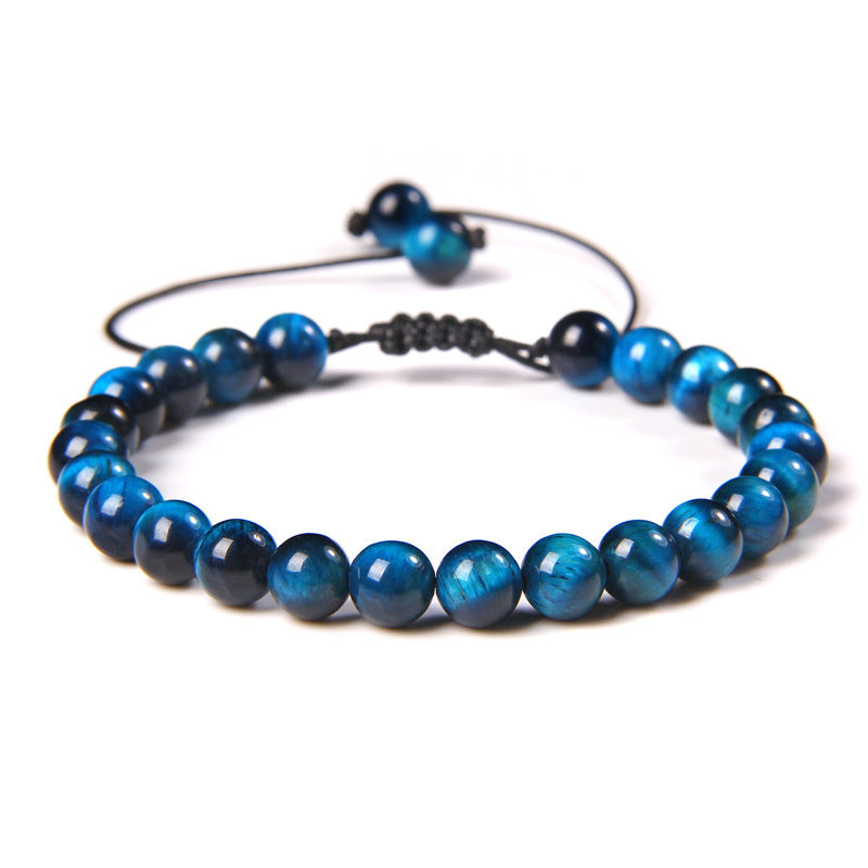 6mm Natural Stone Beads Womens Bracelet Yoga Energy Sports