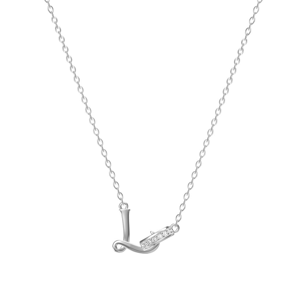 26-Letter Diamond-Embedded Unique Design Necklace For Women