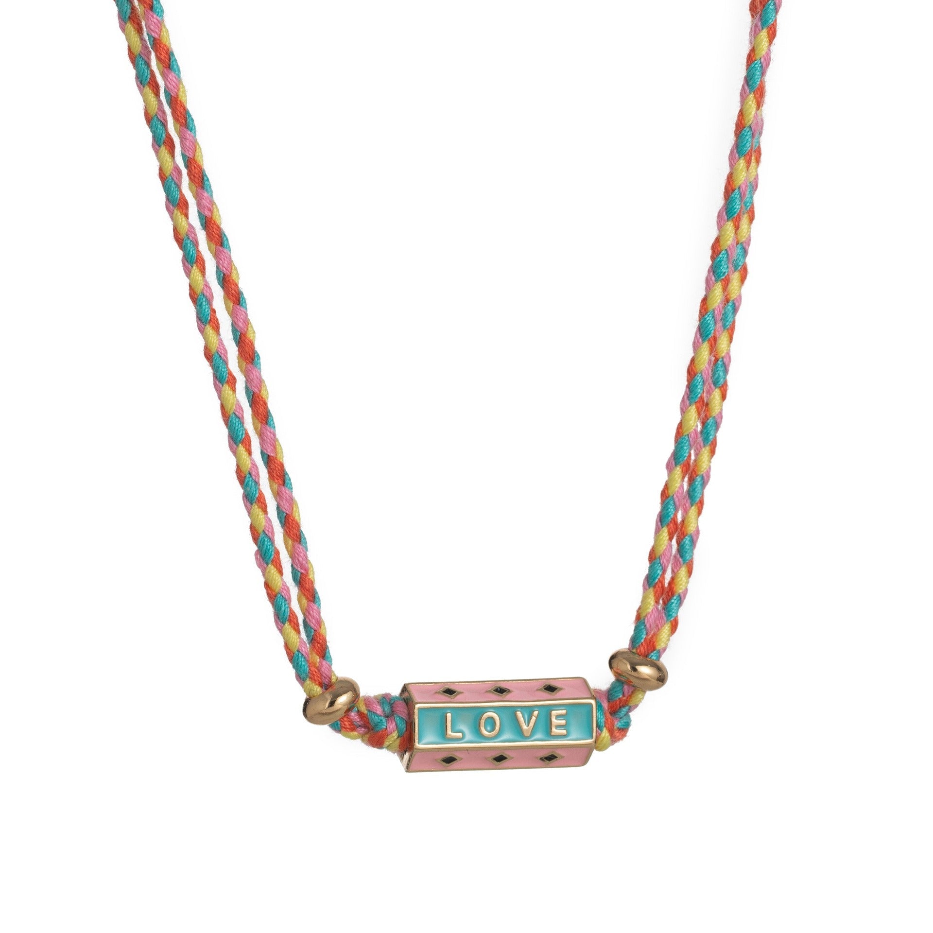 Bohemian style colorful love pendant necklace women's bracelet
