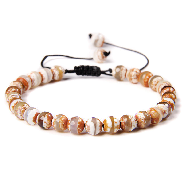 6mm Natural Stone Beads Womens Bracelet Yoga Energy Sports