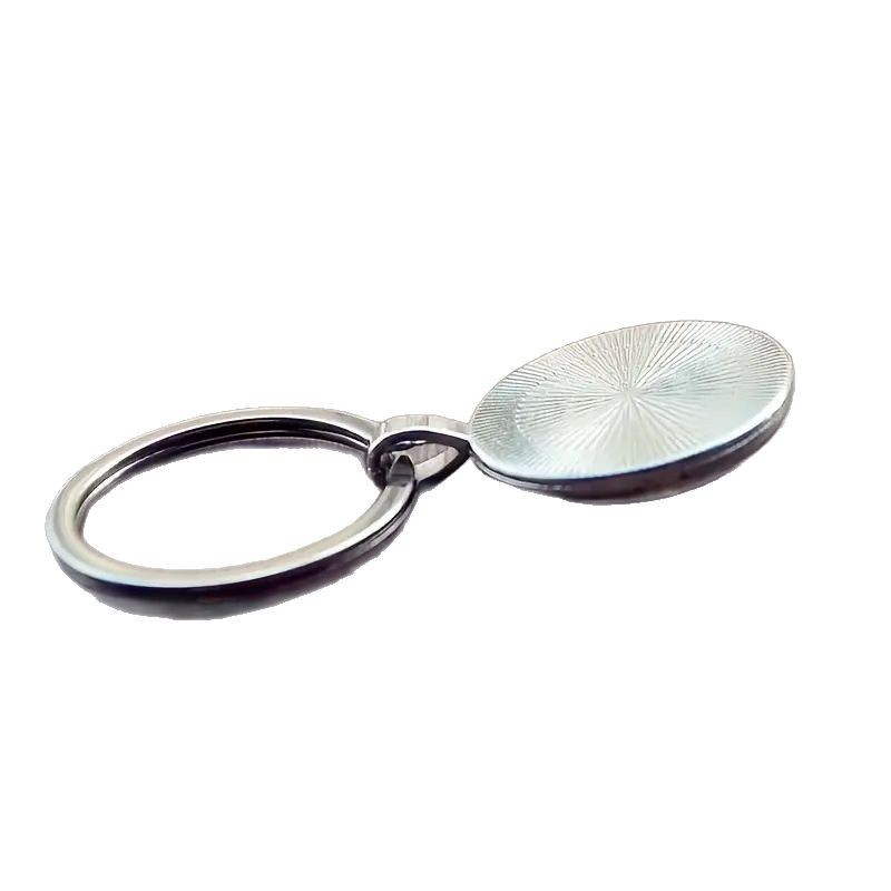 Seven-pointed Star Letter Pattern Glass Pendant Keychain