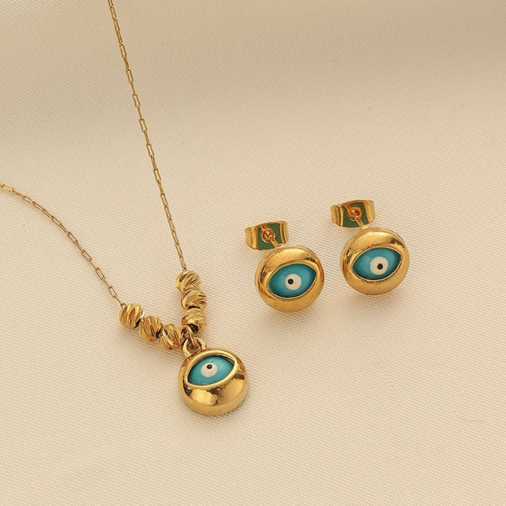 Turkish Evil Eye Pendant Jewelry Set
