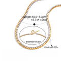 18K gold & S925 silver mixed-metal chain necklace.