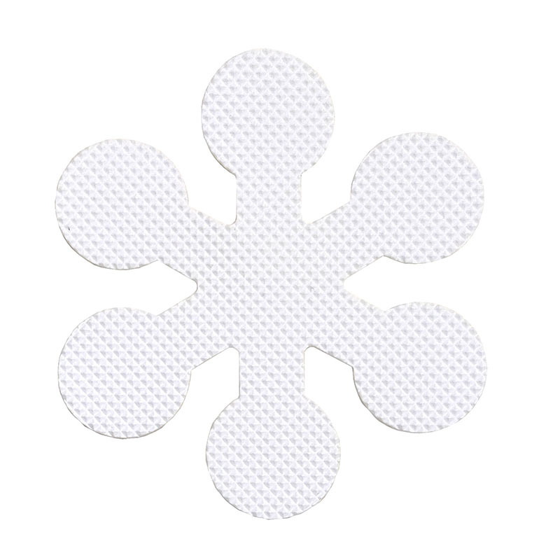 Anti-slip sticker-Snowflake-Black-8 * 8cm-with black scraper-PEVA-12 pieces
