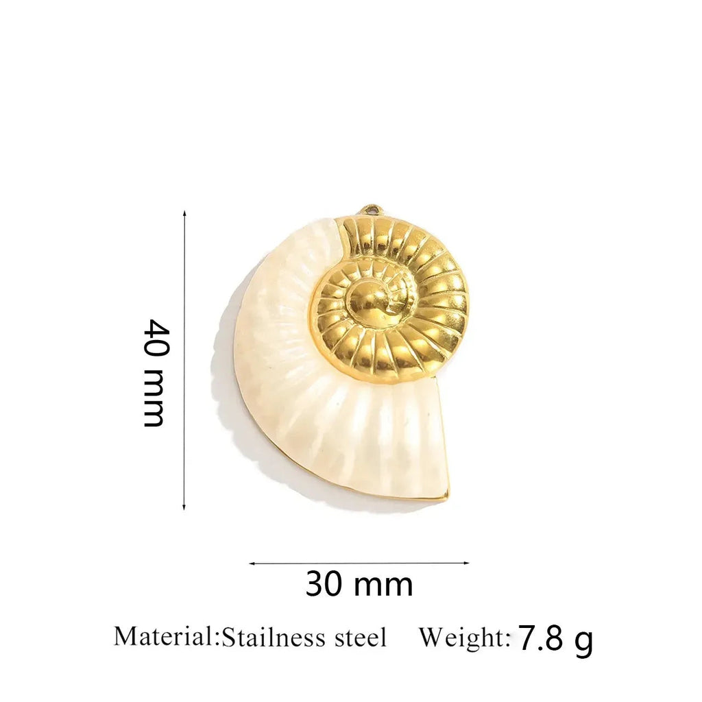 Stainless Steel Ocean-inspired Pendant Necklace