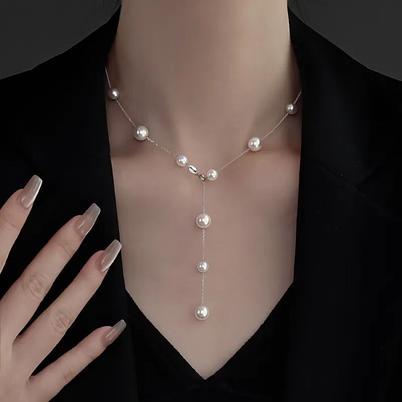 Baby's-breath Pearl Necklace Women's Clavicle Chain