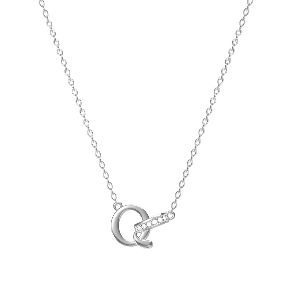 26-Letter Diamond-Embedded Unique Design Necklace For Women