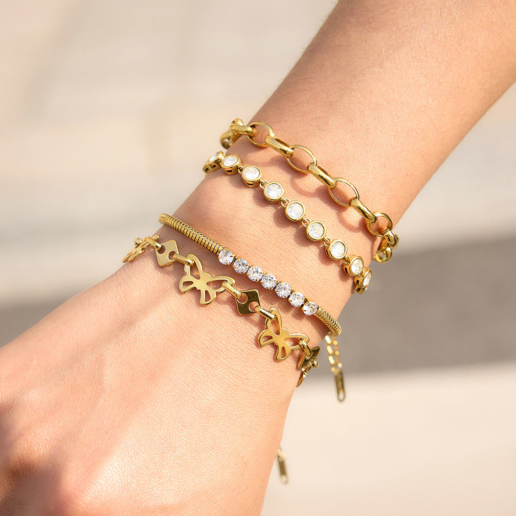 Stainless Steel Butterfly Bracelet Collection