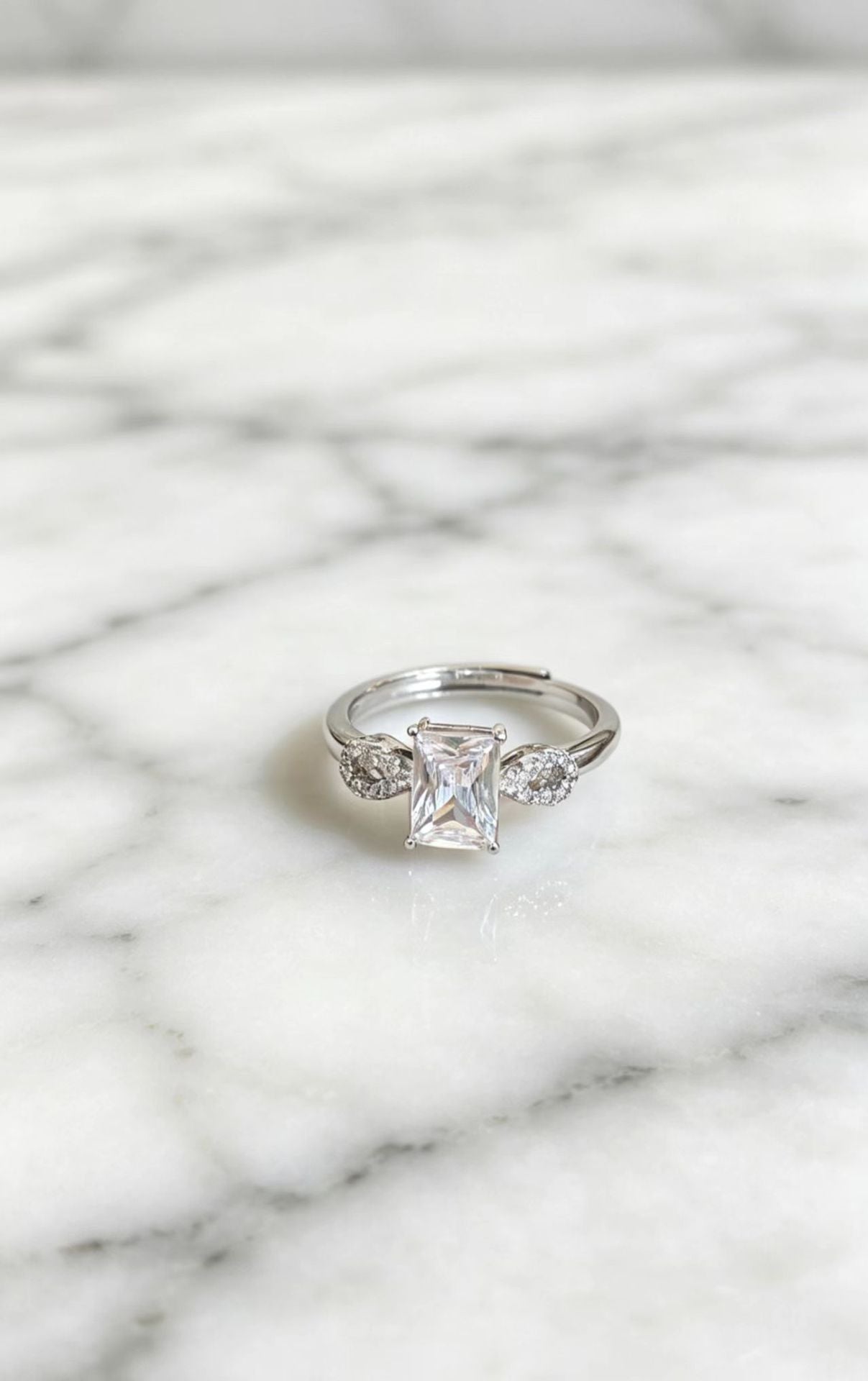 Affordable Luxury Sugar Cube Style Adjustable Ring