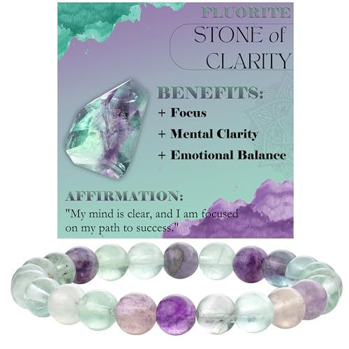8mm Natural Stone Bead Bracelet White Turquoise