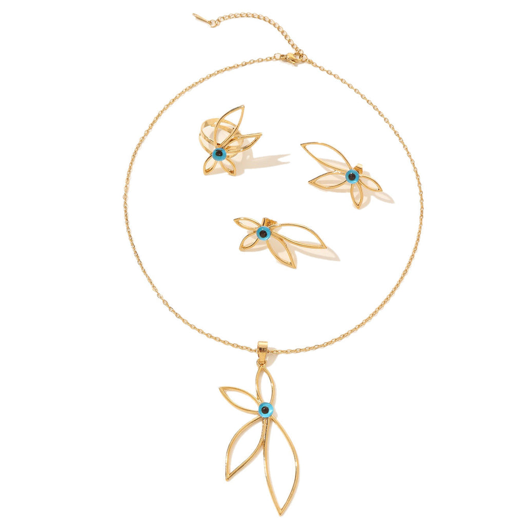 Petal Evil Eye Jewelry Set