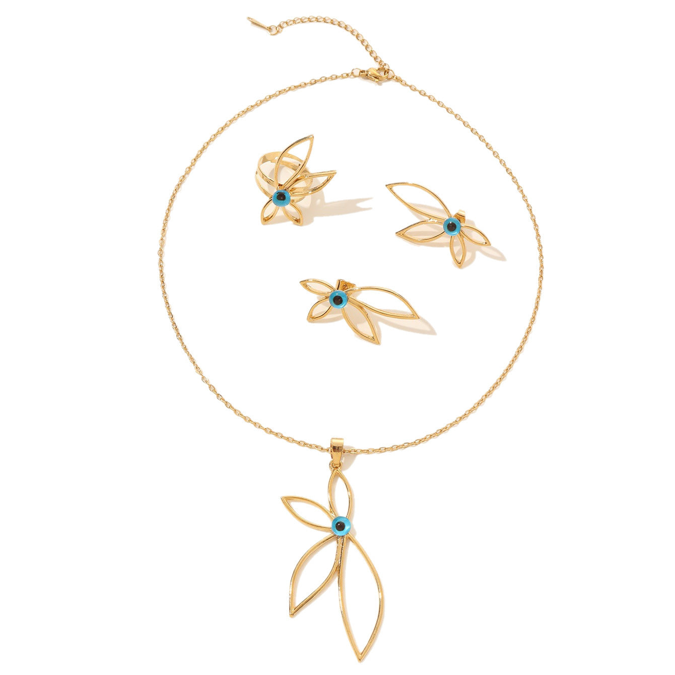 Petal Evil Eye Jewelry Set