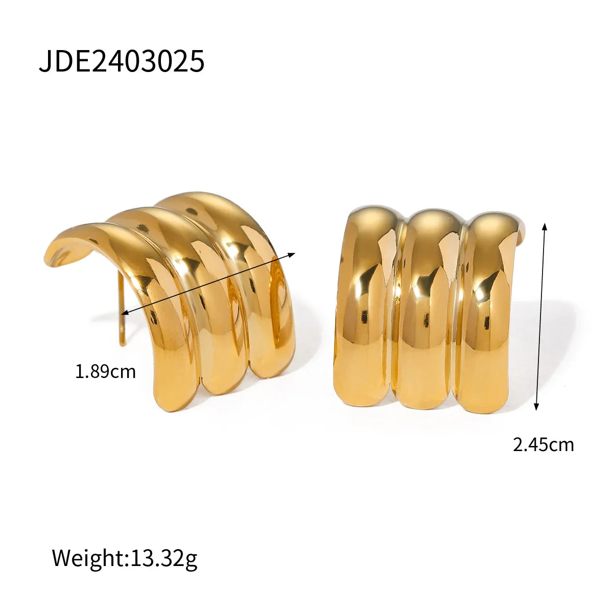 316l Stainless Steel Vintage-Inspired Waterproof Stud Earrings Personalized Charm Fashion Jewelry Accessories Bijoux Gift