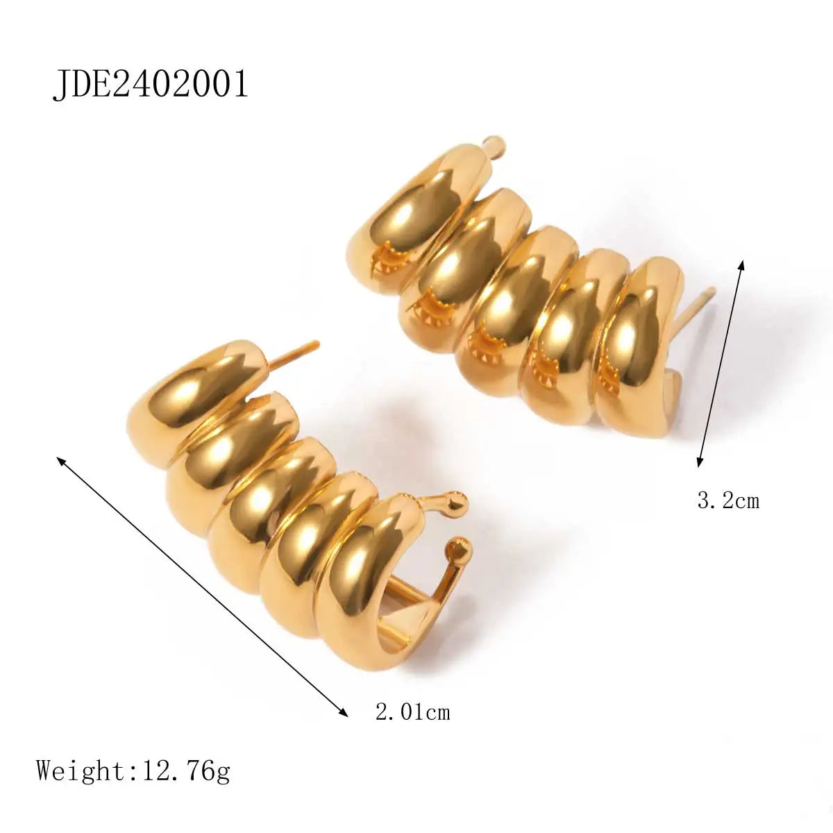 316l Stainless Steel Vintage-Inspired Waterproof Stud Earrings Personalized Charm Fashion Jewelry Accessories Bijoux Gift
