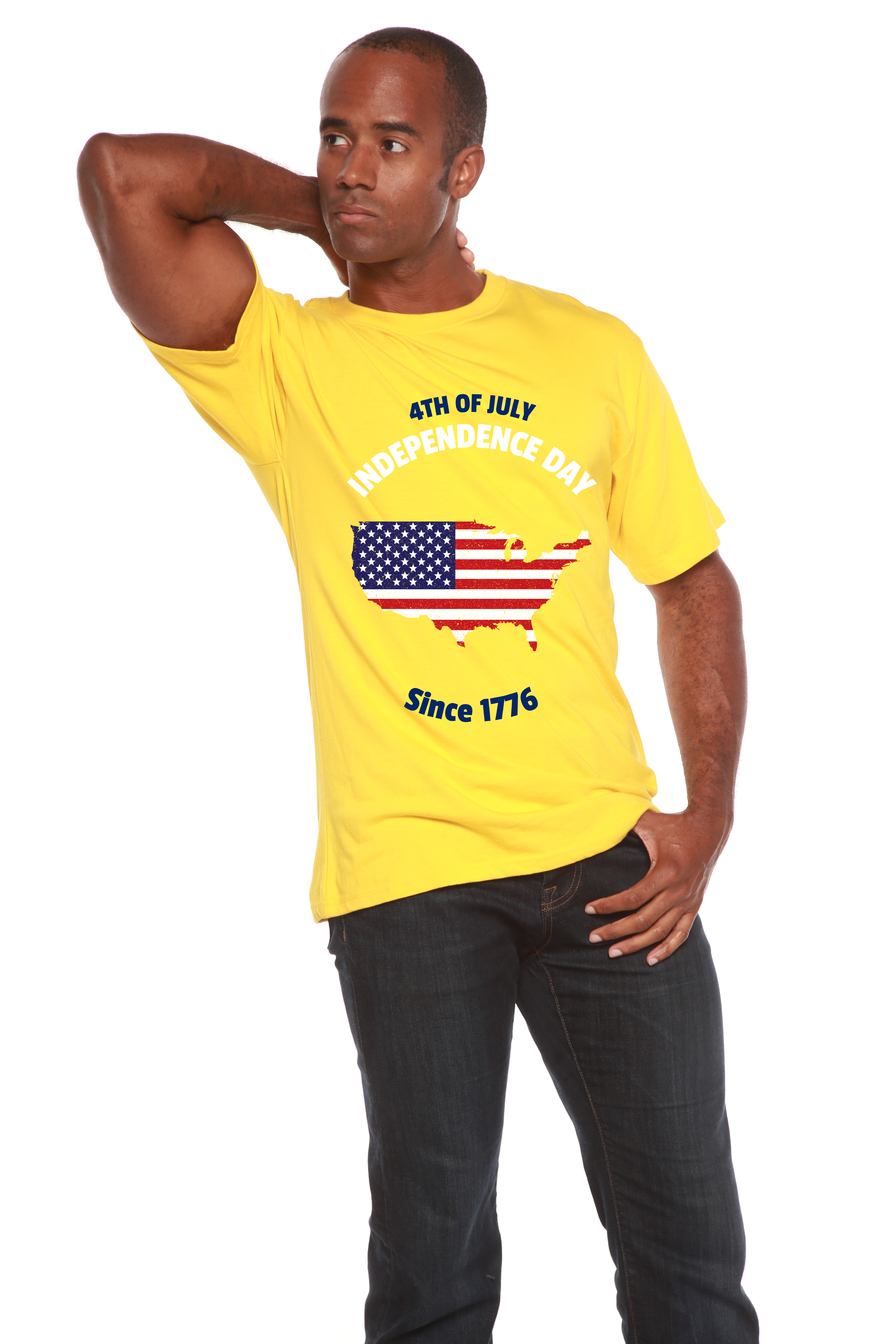 4th of July Men's Bamboo Viscose/Organic Cotton Short Sleeve Graphic T-Shirt