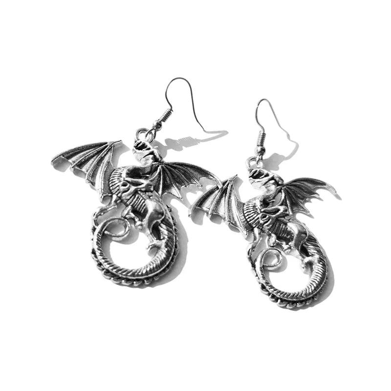 50 Style Earrings For Women Fashion Punk Drop Earrings Simple Cool Cute Jewelry Custom Handmade Girls  Snake Cross Animal
