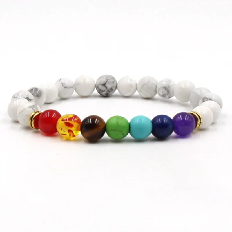 8MM Natural Stone Beaded Chain bracelets For Women Men Couple Lava Rock Healing Balance Beads Reiki Buddha Chakra Bangle Jewelry