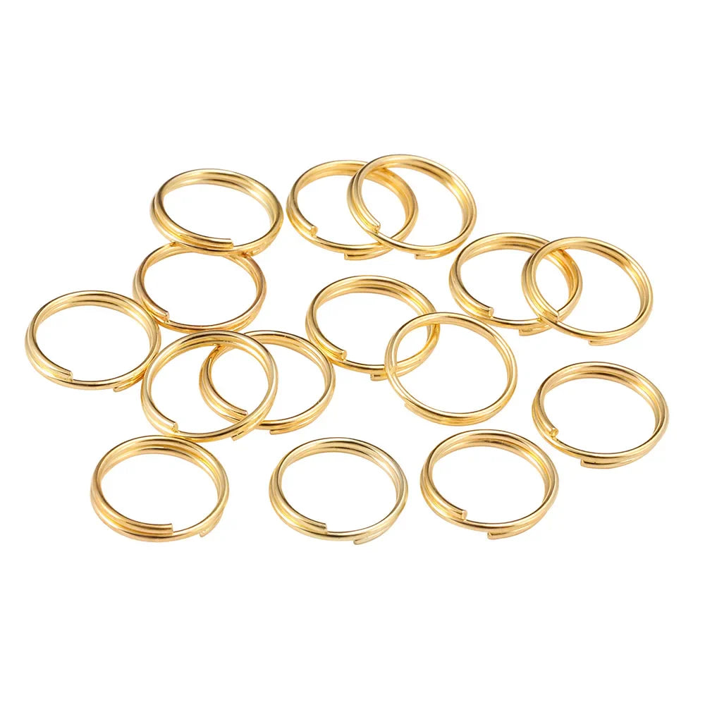 50-200Pcs/Lot 4-20mm Gold Color Double Jump Rings Split Rings Connectors Loops For DIY Jewelry Making Findings Accessories