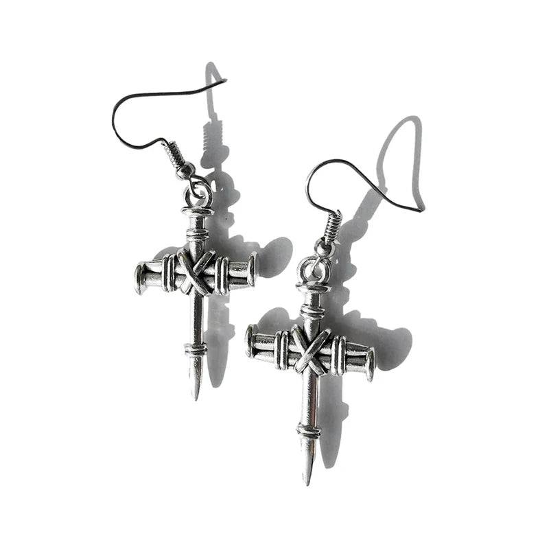 50 Style Earrings For Women Fashion Punk Drop Earrings Simple Cool Cute Jewelry Custom Handmade Girls  Snake Cross Animal