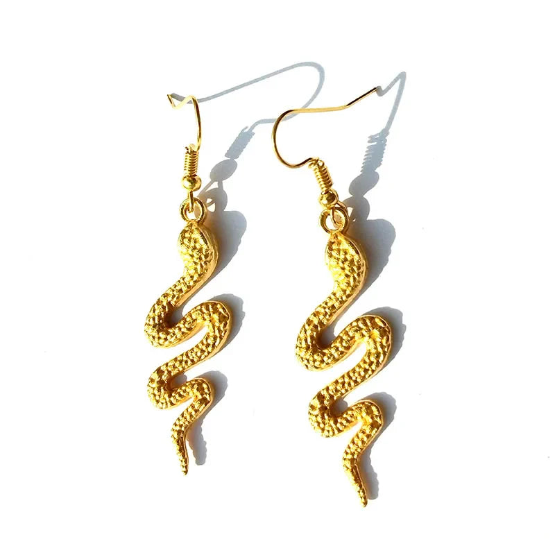 50 Style Earrings For Women Fashion Punk Drop Earrings Simple Cool Cute Jewelry Custom Handmade Girls  Snake Cross Animal