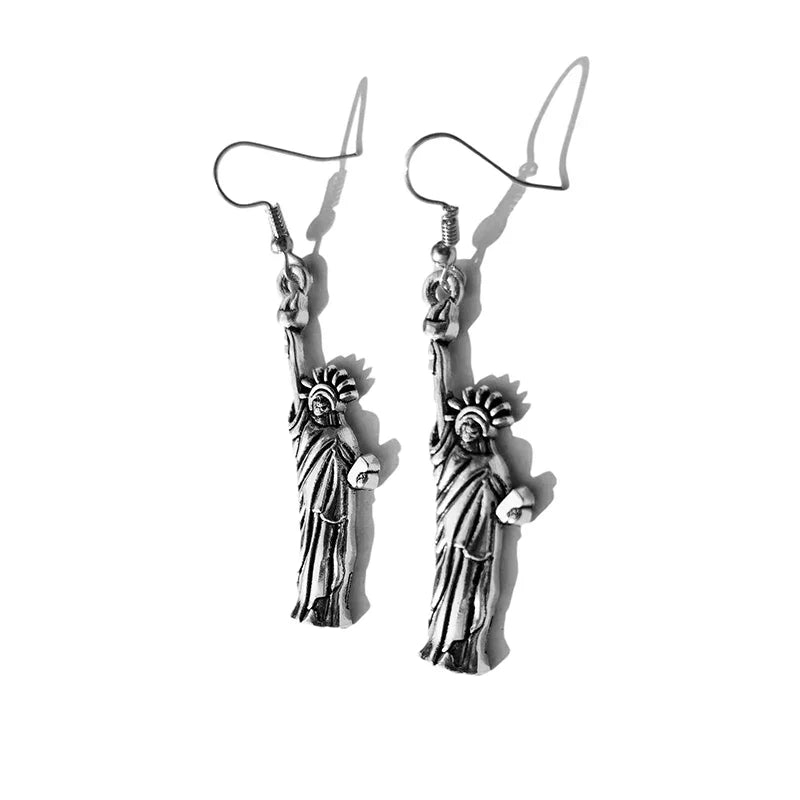 50 Style Earrings For Women Fashion Punk Drop Earrings Simple Cool Cute Jewelry Custom Handmade Girls  Snake Cross Animal